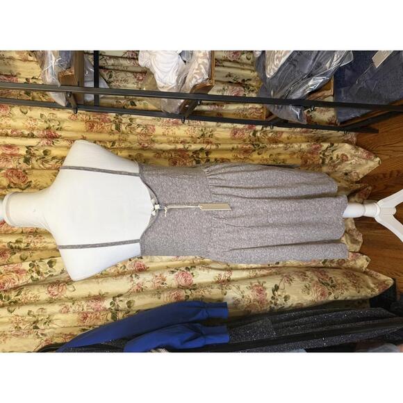Z Supply Cozy Gray Spaghetti Strap Dress - Picture 2 of 4